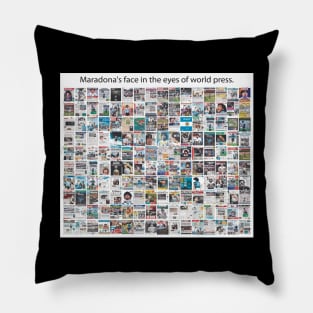 Maradona's face in the eyes of world press Pillow