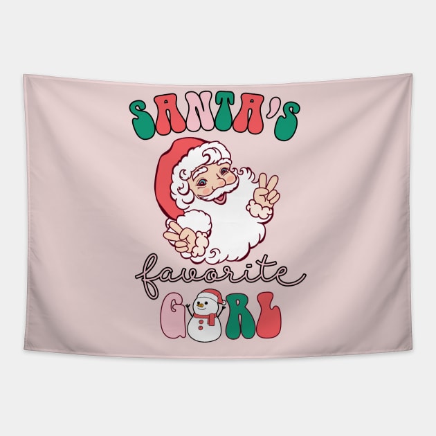 Santa's Favorite Girl Tapestry by MZeeDesigns