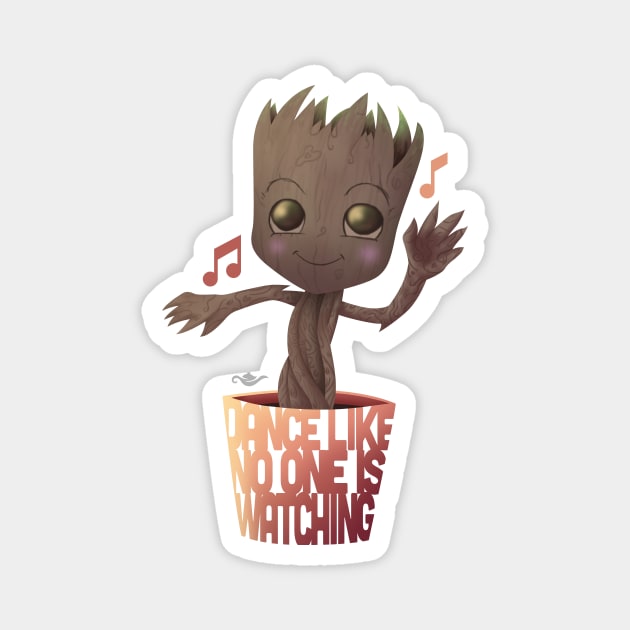 Baby Groot Magnet by grantedesigns