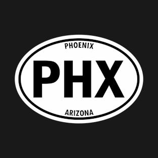 Phoenix, Arizona PHX Oval Travel Sticker T-Shirt