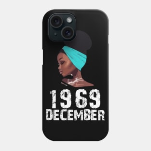 Queen Born in December 1969 51st Birthday Black Women Gift Phone Case