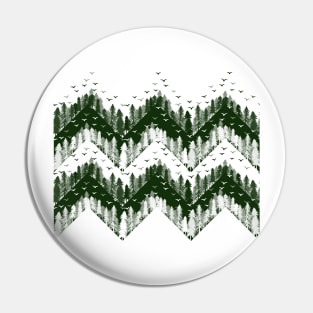 forest chevron Pin