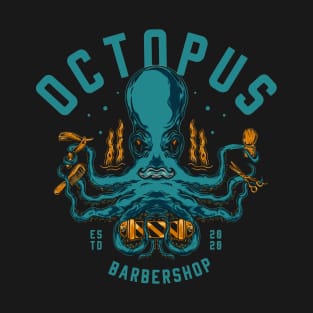 The Octopus Barbershop Illustration T-Shirt