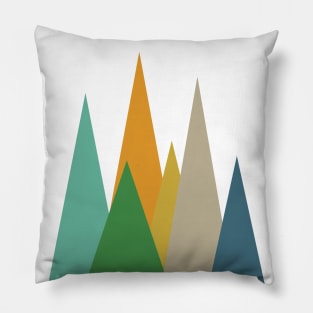 Mid Century Modern Mountains Pillow