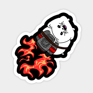 Jetpack Kitty Magnet