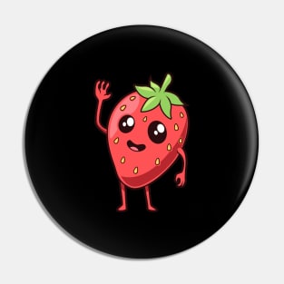 Kawaii cartoon strawberry Pin