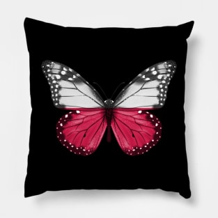 Polish Flag  Butterfly - Gift for Polish From Poland Pillow