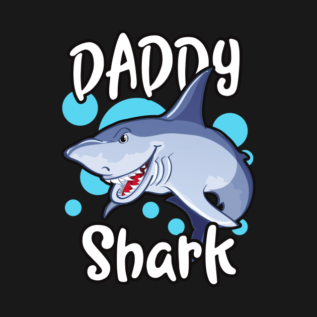 Daddy Shark funny Fathers Gift by Foxxy Merch