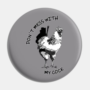 rooster cock draw Pin