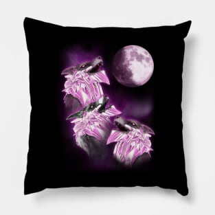 3 Wolves Howling Pink Vulptilla Pillow