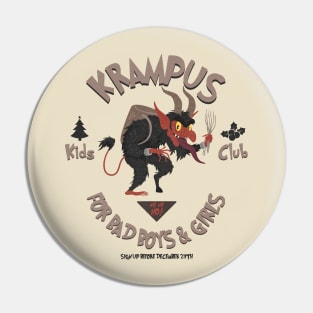 Krampus Kids Club for Bad Boys and Girls No-No-No! Christmas Pin