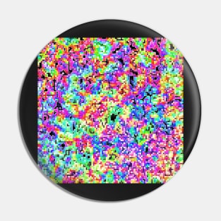 Neon Pixels Pattern Pin