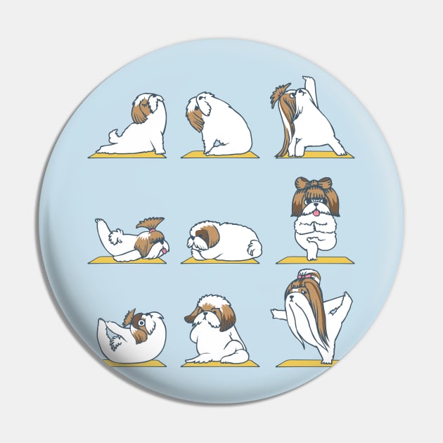 Shih Tzu Yoga Pin by huebucket