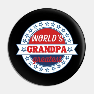 World's Greatest Grandpa Pin