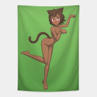 Nude Catgirl Tapestry