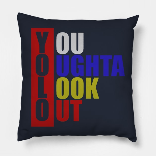 YOLO Vertical Box Pillow by pereiraart