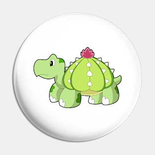 Turtle as Cactus Pin