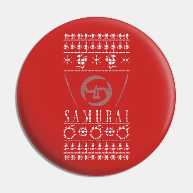 Final Fantasy XIV Samurai Ugly Christmas Sweater Pin by TionneDawnstar