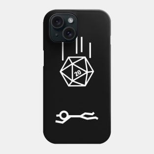 Funny D20 Critical Hit Accident Meme Tabletop RPG Gaming Phone Case