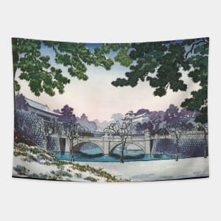 Nijubashi Bridge by Tsuchiya Koitsu Tapestry