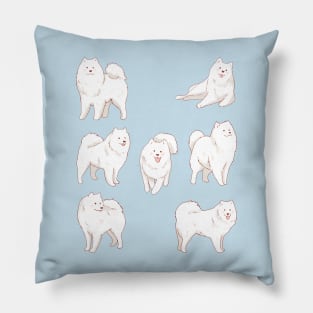 Cute Samoyed dog pack Pillow