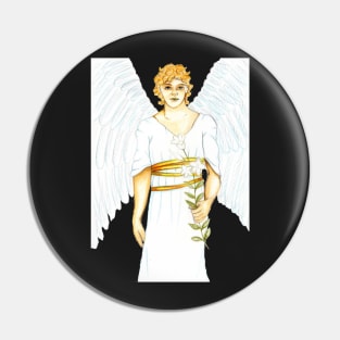 Archangel Gabriel the Messenger Angel- Light Grey Pin