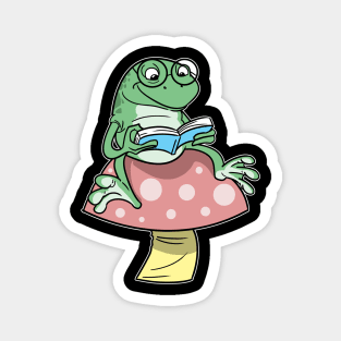 Cottagecore Aesthetic Book Frog Fairycore Magnet