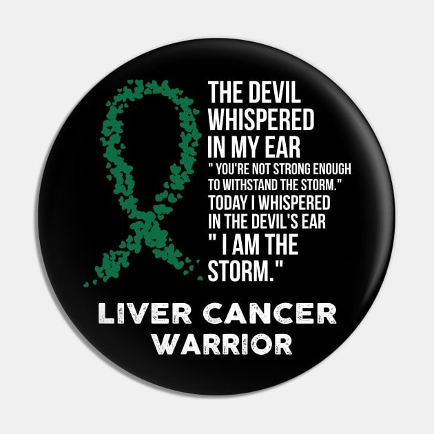 The Devil- Liver cancer Awareness Support Ribbon Pin by HomerNewbergereq