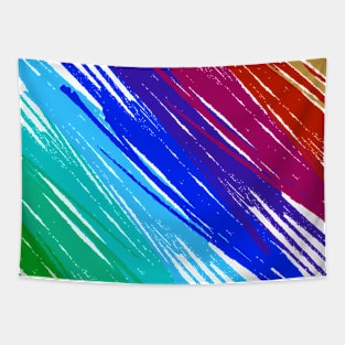 Colorful stripes - blue Tapestry