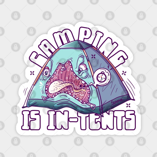 Camping is In-Tents! Magnet by SPIRIMAL