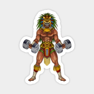 Aztec Warrior Bodybuilder Magnet