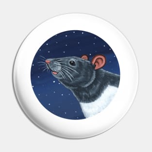 Grey Hooded Rat Pin