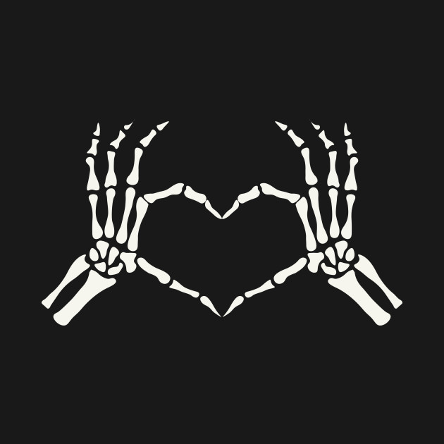 Skeleton Hands Heart Halloween Skeleton T Shirt Teepublic 