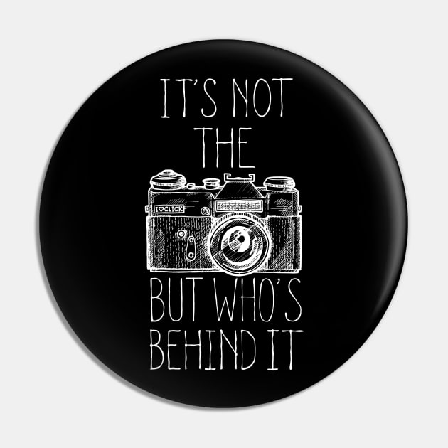 Camera white ink Pin by BITICOL