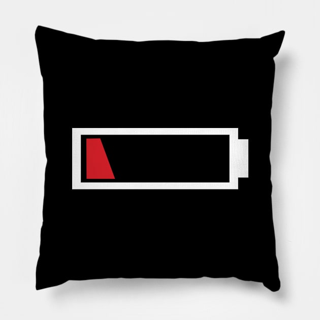 battery low Pillow by Gigart