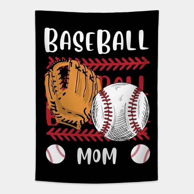 My Favorite Baseball Player Calls Me Mom Gift for Baseball Mother mommy mama Tapestry by BoogieCreates