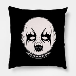 Black Metal Doll Head 2 Pillow