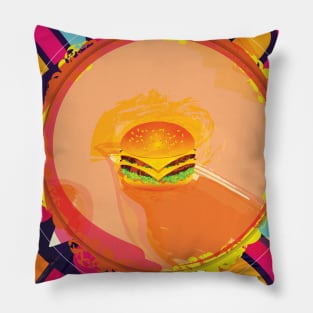 Vintage Burger Pillow