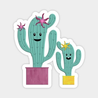 Cute colourful cactus design Magnet