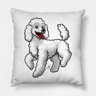 Dog - Poodle - White Pillow