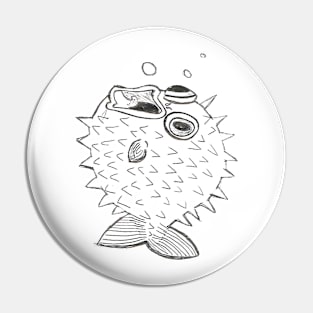 Surprised Puffer Pin