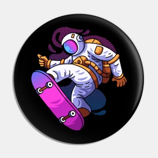 Astronaut Skater Pin