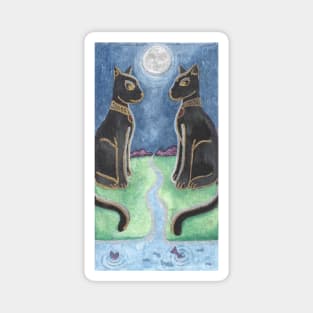 The Moon Tarot Watercolor Magnet