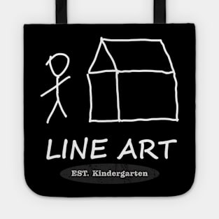 LINE ART EST. Kindergarten Funny Minimalism Stickman Tote