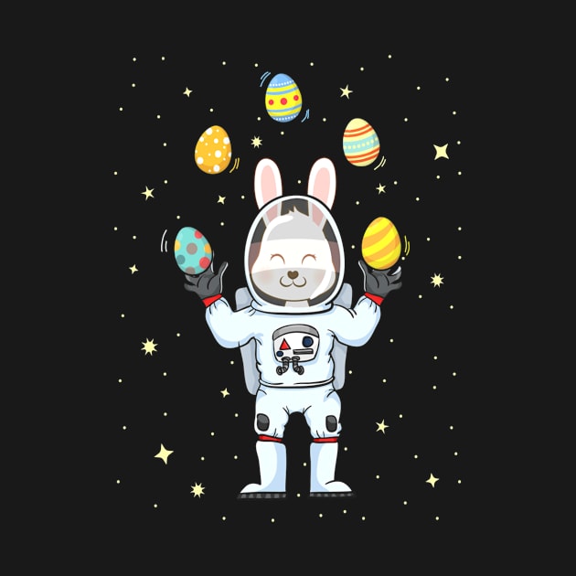 Astronaut Solar System Easter Bunny Eggs Science by nevilleanthonysse