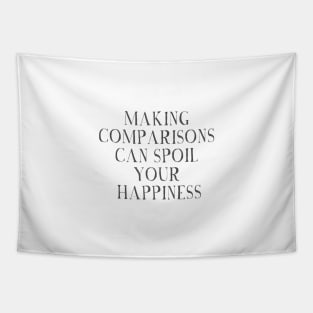 happiness quote Tapestry