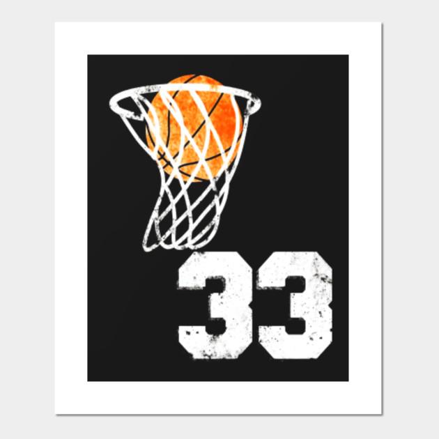 Vintage Basketball Jersey Number 33 T Shirt Player Number