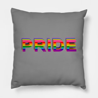 RETRO Pride word in Rainbow color flag of LGBTQ Pillow