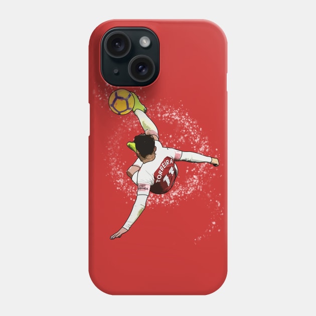 Torreira Bicycle Kick Phone Case by InspireSoccer