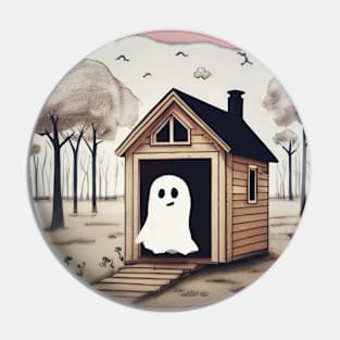 Little Ghost House Pin